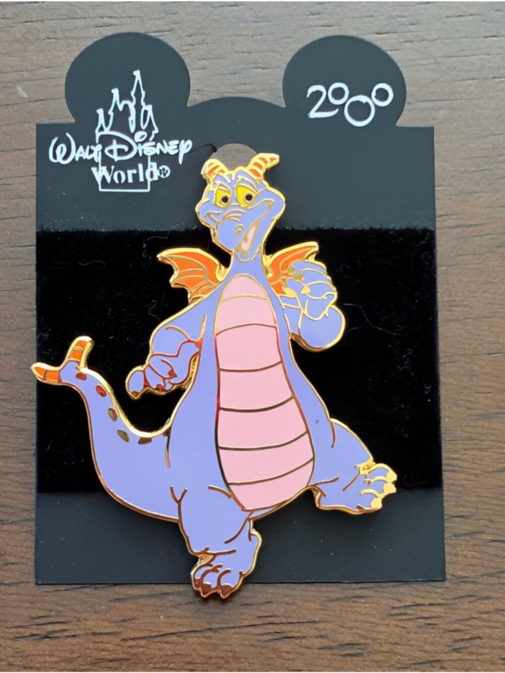 Disney Figment Pin Purple Dragon Collectible Walt Disney World 2000 Enamel Lapel